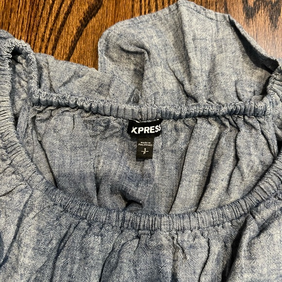 Express long wrap skirt ruffle crop top set worn once - Picture 2 of 6